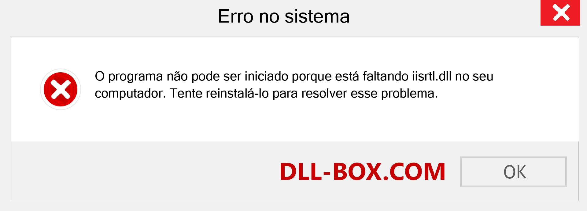 Arquivo iisrtl.dll ausente ?. Download para Windows 7, 8, 10 - Correção de erro ausente iisrtl dll no Windows, fotos, imagens